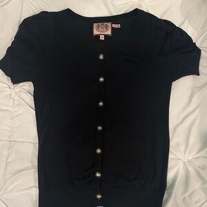 Juicy Couture Black Button-Up Blouse